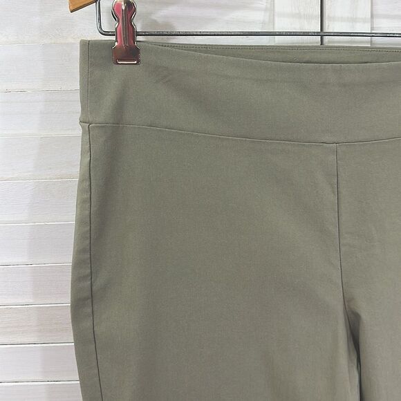 WHBM Stretch Pull On Sage Color Crop Pants Size 10 - Picture 4 of 13